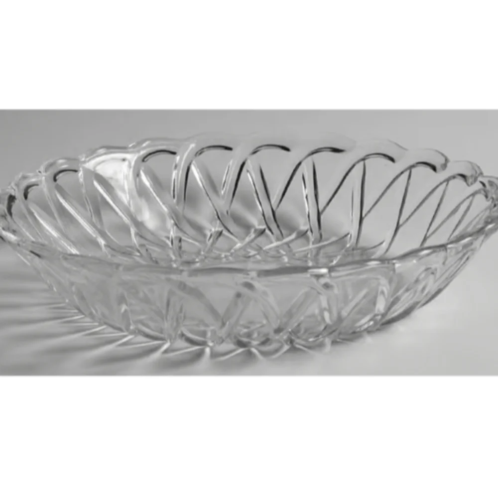Four Vintage 50s 60s Indiana Glass Clear Pretzel #622 Coupe Soup Bowls